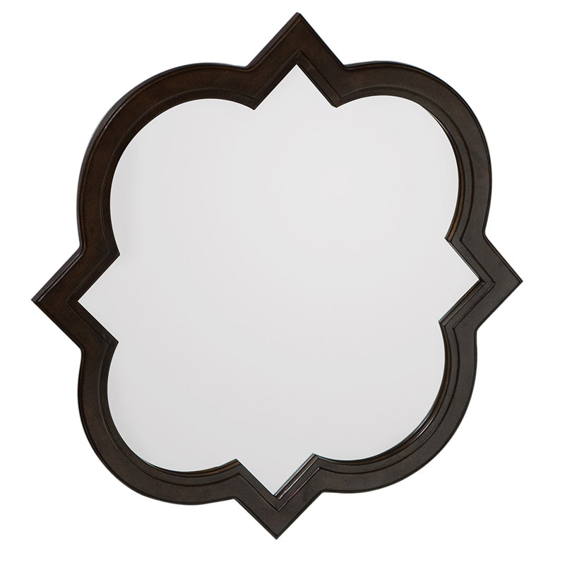 Cremeans Wood Flat Wall Mirror, Walnut, 23" H x 23" W x 1" D