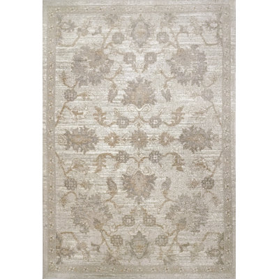 Tapis oriental ivoire en polyester Bowline