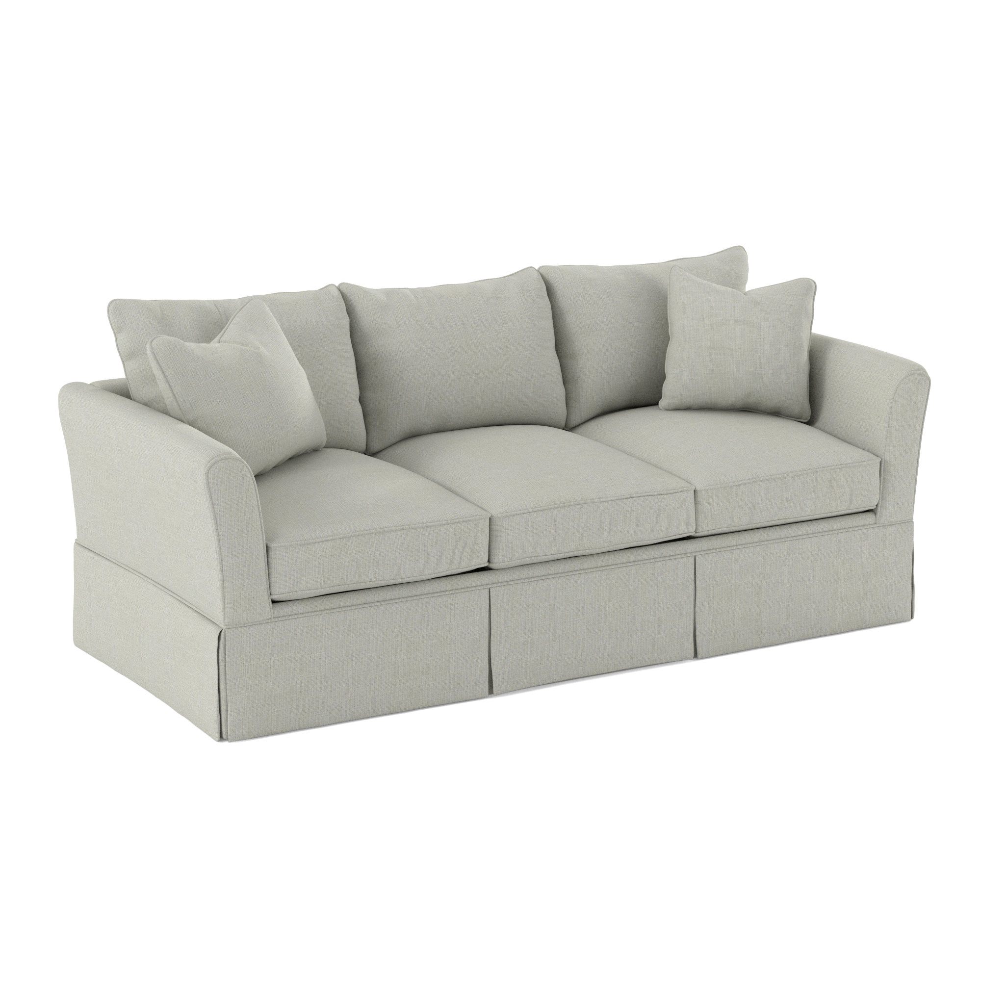 Shelby 82'' Upholstered Sofa, Drusky Moonglow Sustain® Basketweave