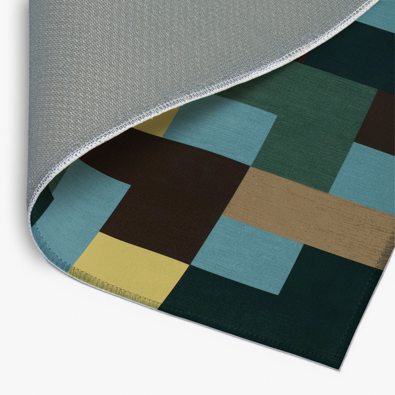 Cubic Pastures Indoor And Outdoor Area Rug, Rectangle 1'6" x 2'6"