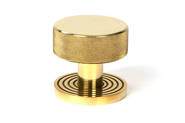 Brompton Interior Mortise Knobset, Polished Brass