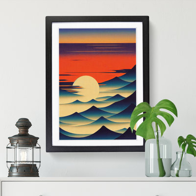 Milam Japanese Sunset Art Deco - Picture Frame Print