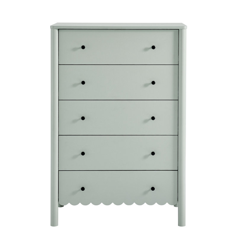 Commode 5 tiroirs Emmeline, Sauge