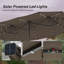 Parasol 13 x 7,2 pi DEL double face pour patio, parasol simple Market-2136160887