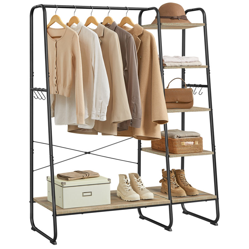 Manufactured Wood Freestanding Drying Rack, Natural/Black