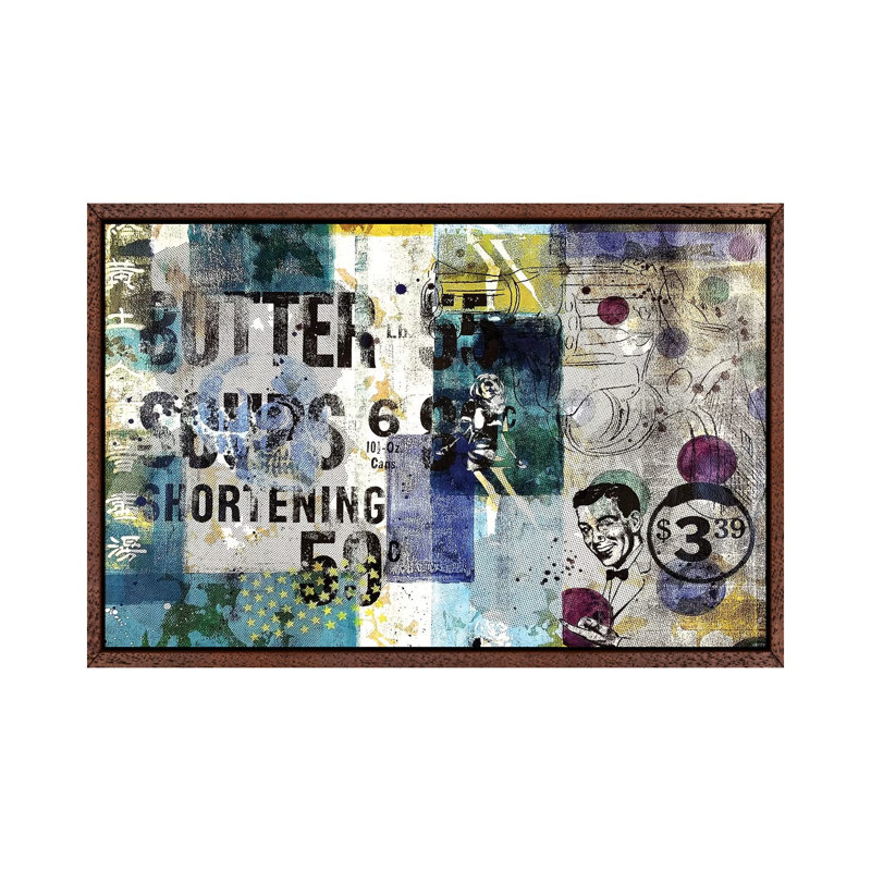 Guns And Butter Disaster by Taylor Smith - Print on Canvas, 45.72cm H x 66.04cm W x 3.81cm D, Classic Brown Wood Framed
