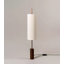 Luminaire de plancher à abat-jour cylindrique nervuré