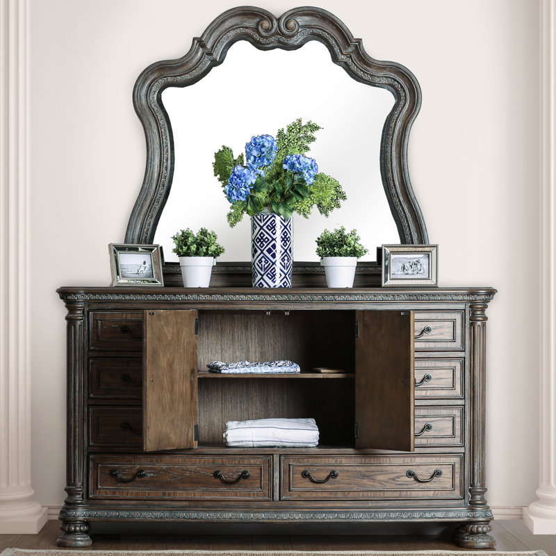 Commode 8 tiroirs avec miroir