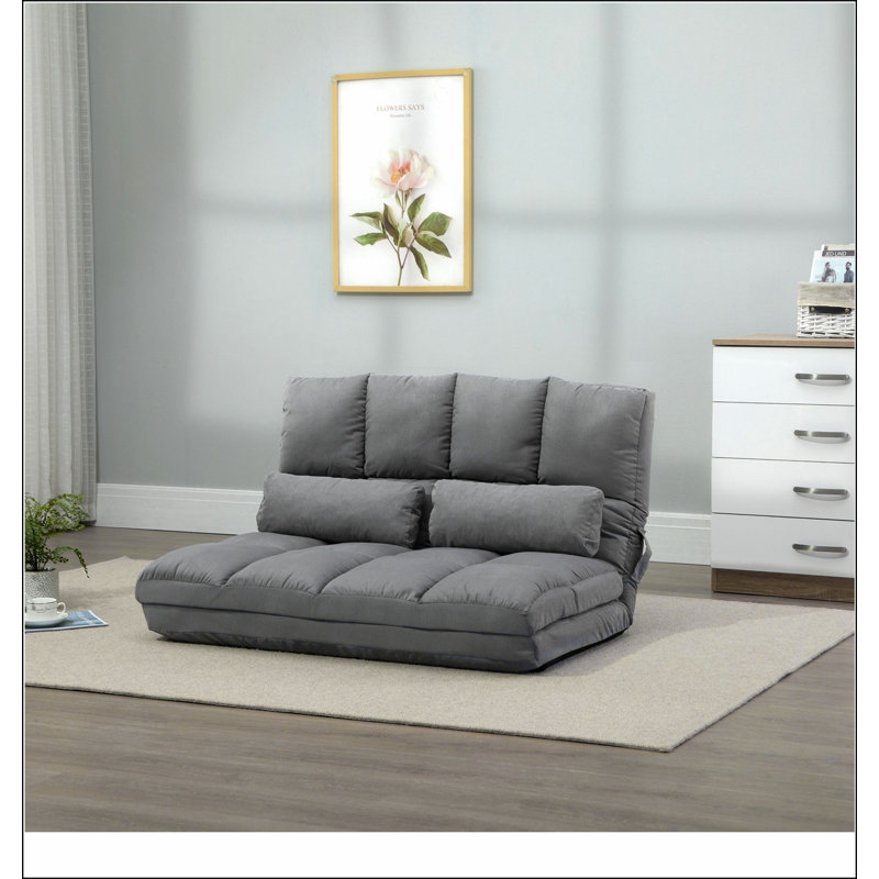 Canapé-lit convertible, canapé-lit pliant, chaise longue d'invité avec 2 coussins, dossier et appui-tête réglables, L 40,25 po