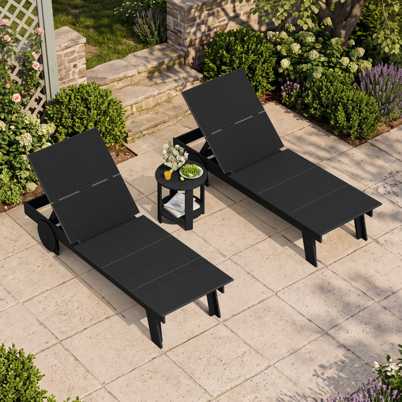 Table d'appoint en plein air une pièce de 18 po Breez, Black