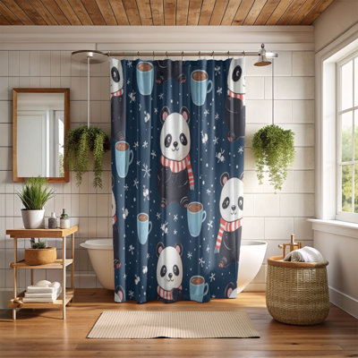 Adorable Winter Panda - Premium Shower Curtain