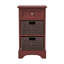 Table de bout, armoire d'appoint, avec 1 tiroir et 2 paniers, pour la cuisine / salle à manger / entrée / chambre à coucher-668896746