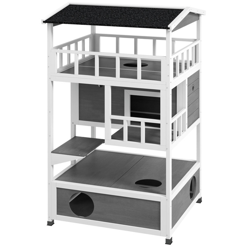 Maison pour chat en bois Pawhut