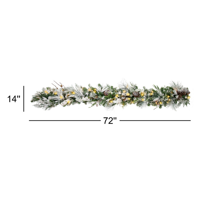 72'' in. Lighted Faux Pine Garland
