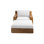 Pacific Outdoor 2 - Piece Teak Conversation Set with Sunbrella Cushions