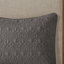 Ensemble de couvre-lit 3 pièces gris foncé très grand - plié en coin plissé, rembourrage 100%, microfibre, literie de chambre à coucher intrigante, luxe doux-120469626-120469629