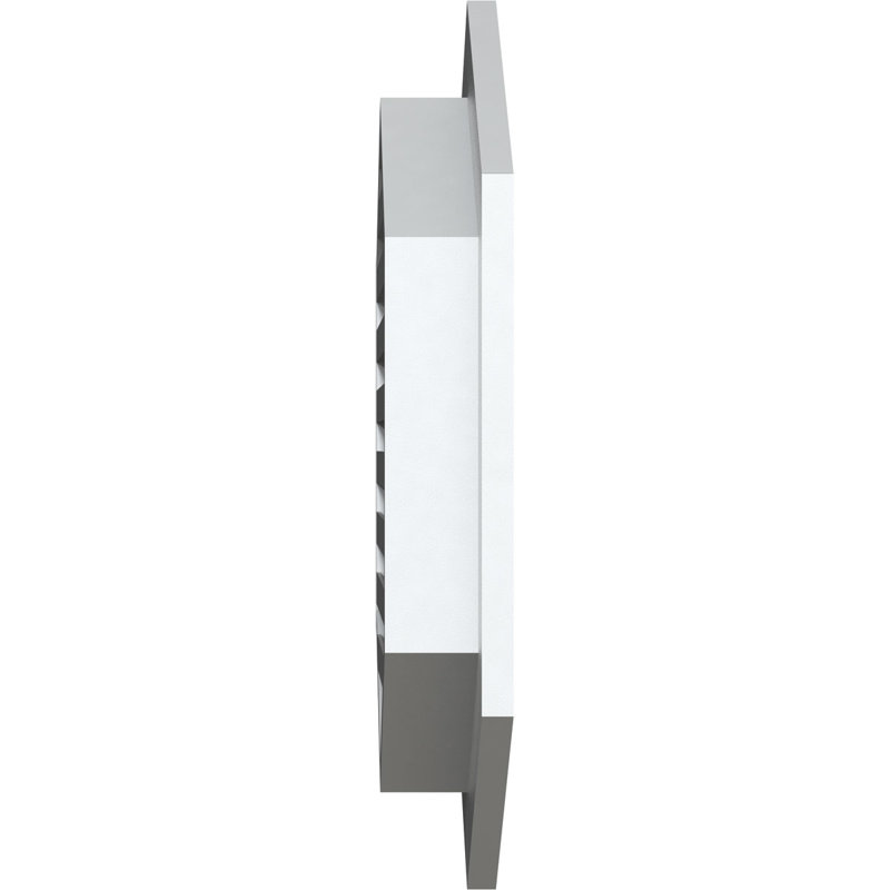 Évent gable vertical en pvc avec cadre plat en pvc blanc, Brai 9/12, H 39 po x l 29 po x P 3 po