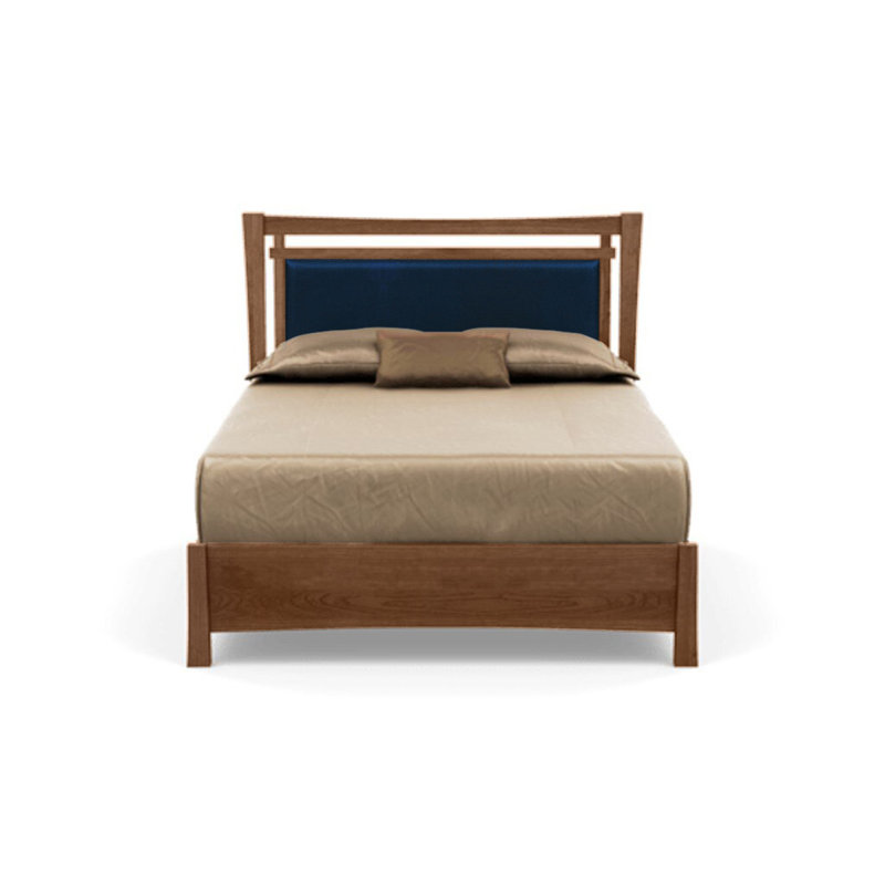 Monterey Leather Solid Wood Storage Bed, King, Nile, Saddle Cherry