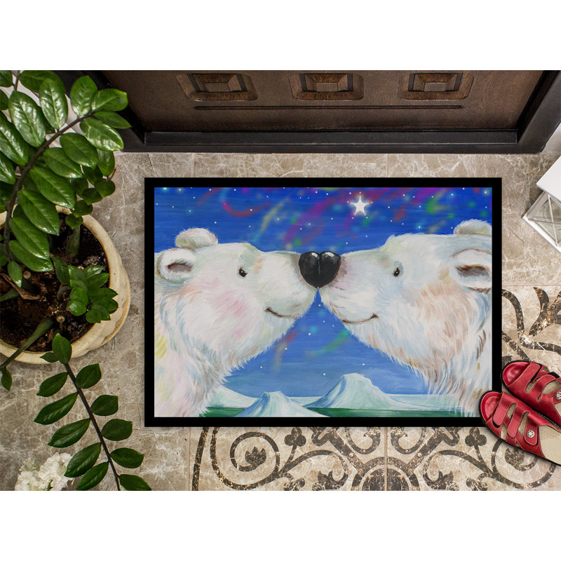 Veedersburg Non-Slip Outdoor Doormat, 1'6" x 2'3"