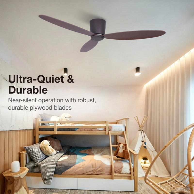 Radar 52in 3-Blades Indoor Ceiling Fan with Remote Control, Oil Rubbed Bronze