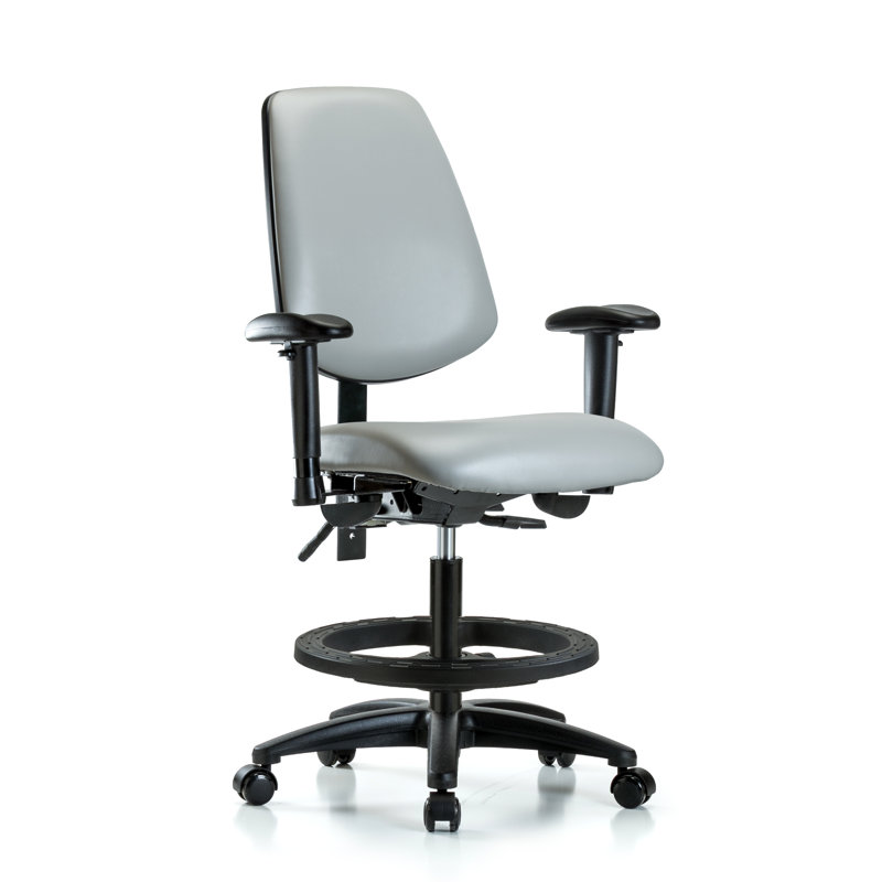 Chaise de dessinateur Jazmyne, Roulettes, Colombe, Non inclus