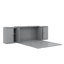 Grand lit escamotable avec tablettes, armoires et ports USB