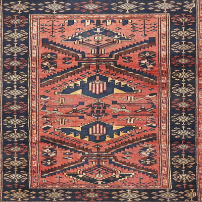 Tapis rouge/vert traditionnel Meith