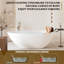 Baignoire autoportante 67 po - Blanc mat moderne autoportante