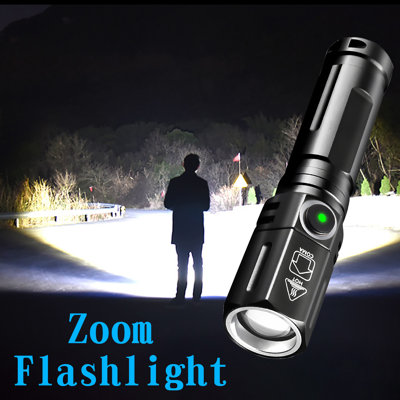 Strong Flashlight Outdoor Household Mini Rechargeable Small Elderly Portable Long-range Hand Light