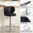 Bar Stools,Adjustable Stainless Steel Swivel Barstools,Faux Leather Upholstered Bar Chair with Back and Footrest, for Bar, Kitchen Counter, Dining Room-1899970427