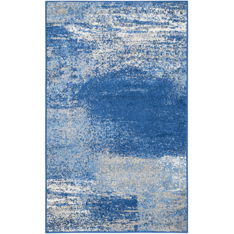 Binali Adirondack Revival Area Rug, Silver/Blue, Rectangle 122 x 183 cm