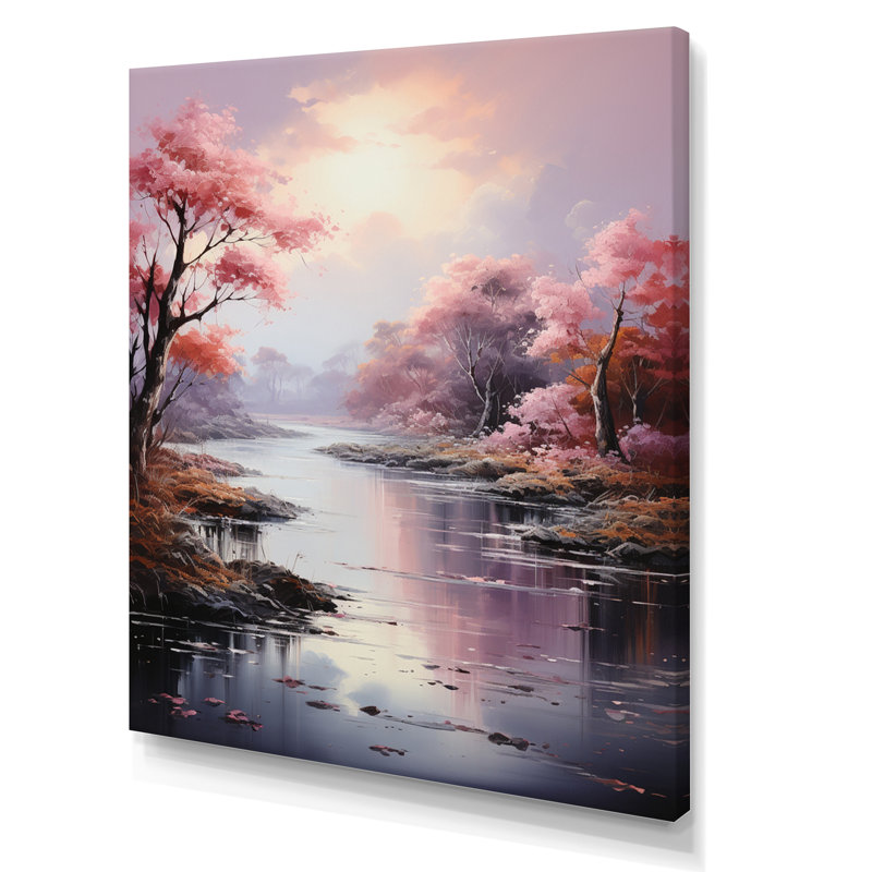 Luftar Romantic Landscape Ethereal Mist sur toile, H 40 po x l 30 po x P 1,5 po, Toile tendue
