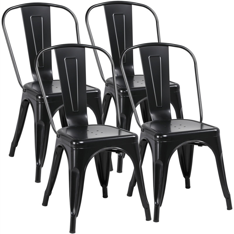 Tabouret court 18 po Clogh, Noir