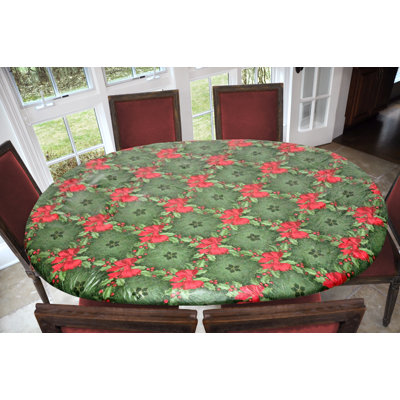 Julani Christmas Flower Vinyl Tablecloth