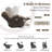 Large Power Lift Chairs Recliners With Heat And Massage, USB And Type-C, Cup Holder, Side Pocket, Upgraded Chenille, Brown-1313434893