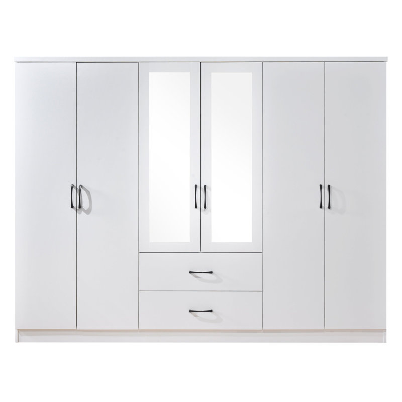 Sujeiry 6 Door Manufactured Wood Wardrobe