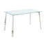 Table de salle à manger moderne et minimaliste en verre