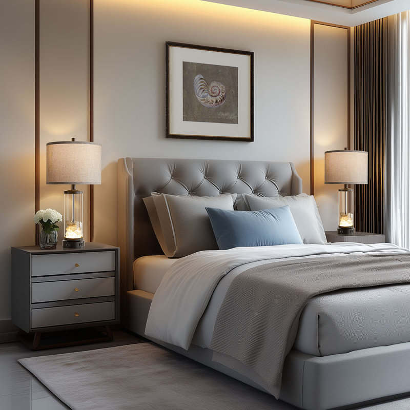 Ensemble de 2 lampes de table de ferme pour tables de chevet de chambre à coucher, avec ports de chargement USB et veilleuse, base en verre corail, abat-jour en tissu, ampoules DEL incluses