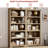 5-Tier Farmhouse Bookcase with Adjustable Shelves, Floor Standing Open Display Storage Rack, Anti-Slip Design-522821315-522821373