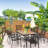 Jayc Rectangular Wood Metal Outdoor Dining Table With Umbrella Hole , 60'' in. W 37'' in. D