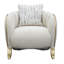 Chaise assortie Scotts Square - soie de maïs / champagne clair