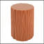 Table d'appoint cylindrique en MGO, texture terracotta ondulée, préassemblée, capacité de 30 kg, pour intérieur et extérieur, avec tabouret.