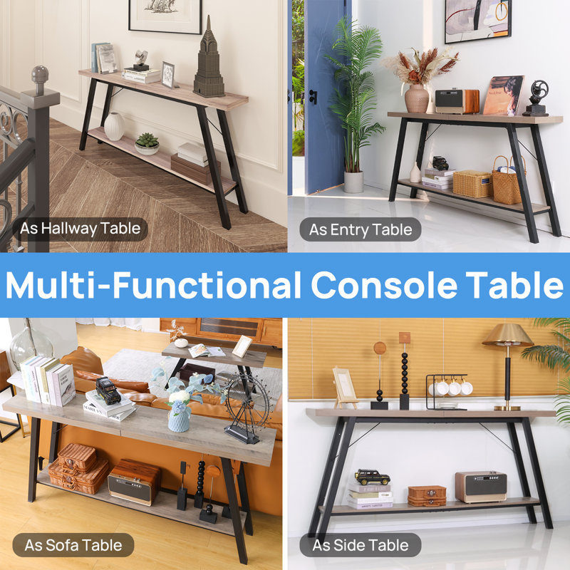 Anav 62.99'' Console Table, Narrow Console Table Behind Couch