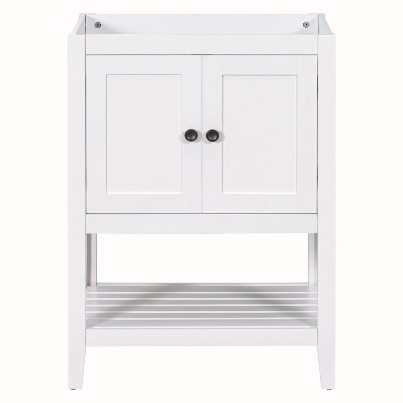 24" Bathroom Vanity Base Only, White