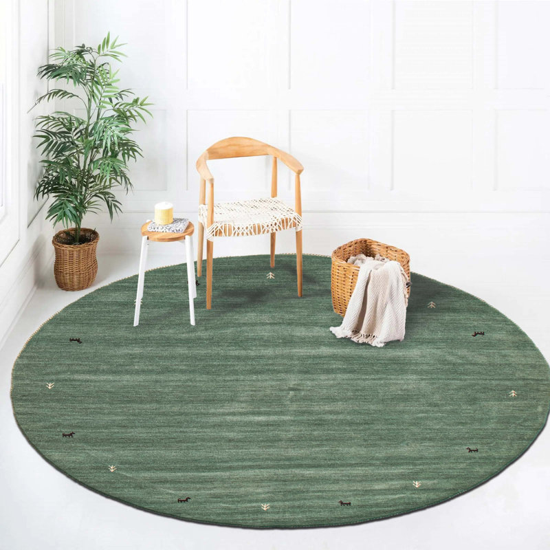 Tapis bleu Kashkuli Gabbeh 6 pi 6 po x 6 pi 6 po