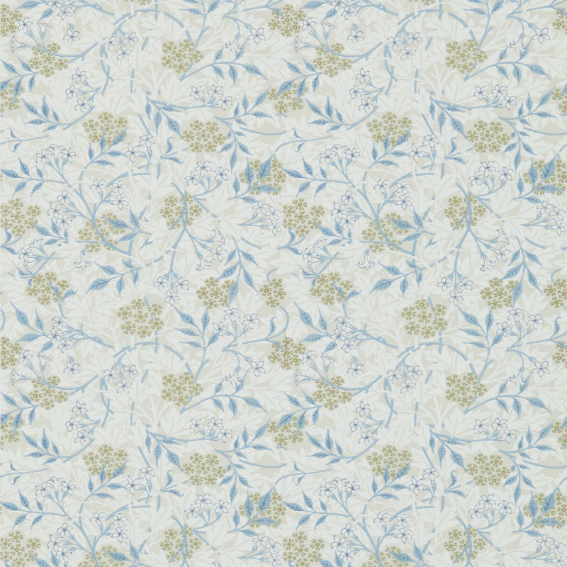 Jasmine 10.05m x 52cm Matte Wallpaper Roll, Light Blue