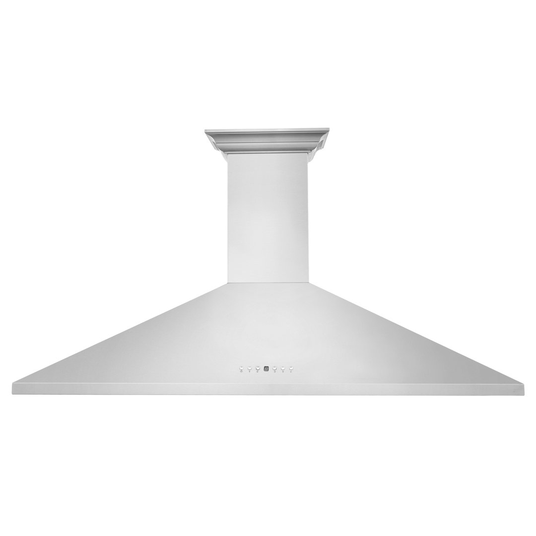 36 in. ZLINE CrownSound™Ducted Vent Wall Mount Range Hood in Stainless Steel W/ Bluetooth Speakers (KL2CRN-BT-36) ZLINE