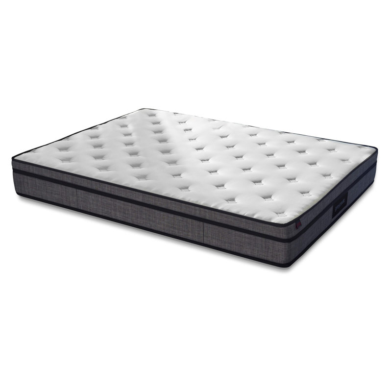 Ultra Firm & Firm Dual-Sided Mattress, 55.1 x 78.7 x 10.6 inches | Cotton Satin Fabric Cover, Hidden Padding, Multi Spring System | White & Grey Color | Ideal for Comfort and Support in Any Bedroom