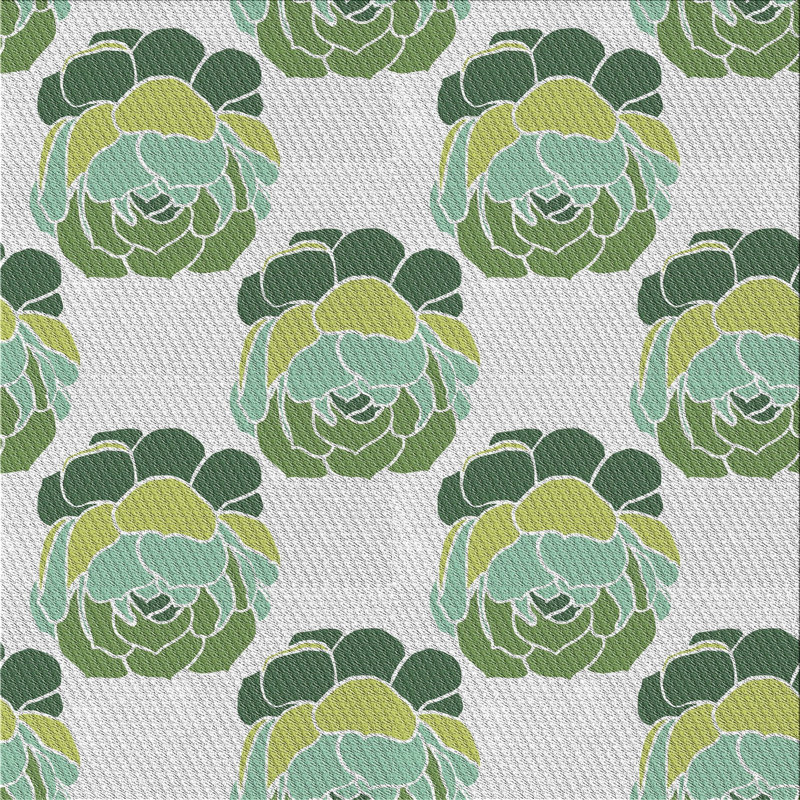 Floral Indoor Rug, Square 6'