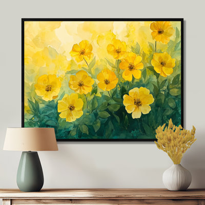 Ilisha Summer Zinnias Sunlit Petals I - Zinnias, art mural de salon